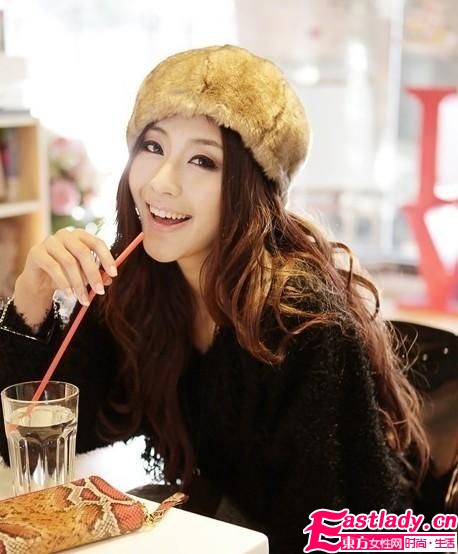 甜美過新年 帽子變發(fā)型點(diǎn)睛之筆