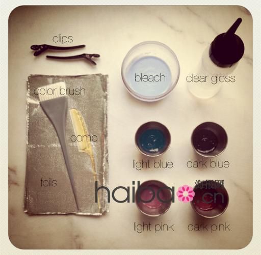 學(xué)明星DIY彩虹式挑染發(fā) 出位發(fā)色吸引眼球