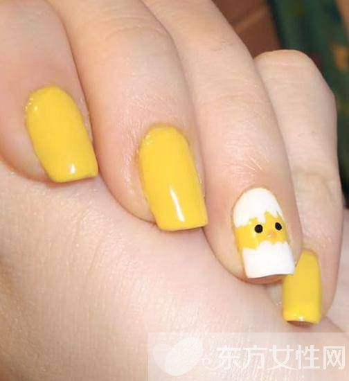 新年美甲款式 萌系小雞甲最應(yīng)景