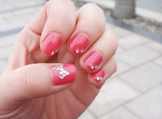 短指甲美甲圖片推薦 可愛粉色淑女系列