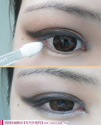 黑色小煙熏眼妝畫法締造低調(diào)女王范