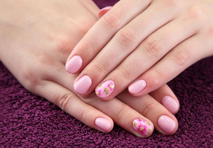 短指甲美甲圖片推薦 可愛粉色淑女系列