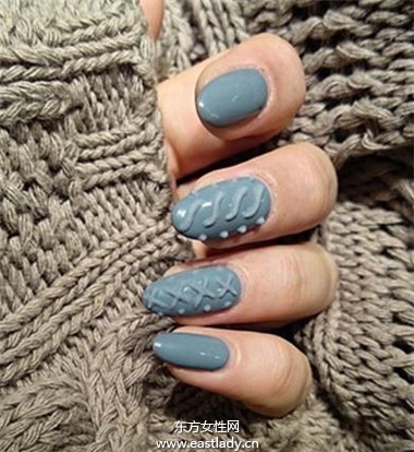 指甲+搭配毛衣 今冬最夯的 針織毛衣 指彩