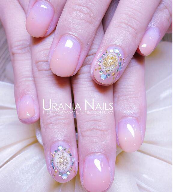 短指甲美甲圖片推薦 可愛粉色淑女系列