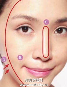 深、淺粉底打造緊致立體妝效