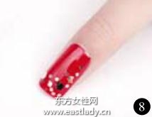 美甲教程之打造華貴紅色亮麗美甲