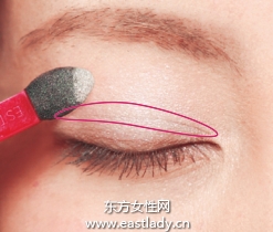 膏狀眼影與粉狀眼影打造持久立體感