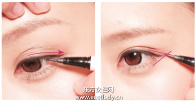 上揚式清晰眼線的畫法