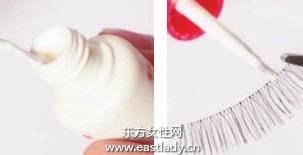 透明無梗型假睫毛的貼法圖解