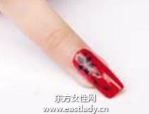 美甲教程之打造紅色誘惑彩繪美甲