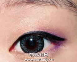 單眼皮MM橘紫混搭畫出少女妝