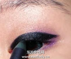 單眼皮MM橘紫混搭畫出少女妝