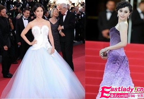 法國戛納節(jié) 范冰冰與李冰冰妝容pk