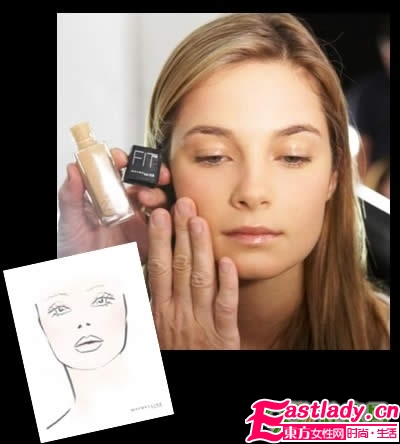 美寶蓮清透裸妝畫法