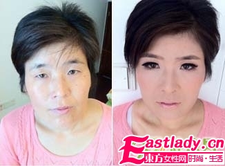 超強(qiáng)悍的美女妝前妝后對(duì)比照 美女變身記