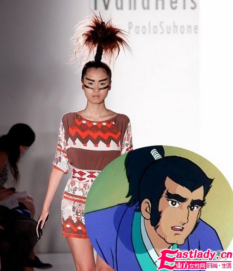 爆笑 酷似卡通的T臺發(fā)型