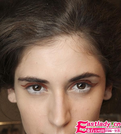 驚艷 暖橙色貓眼妝