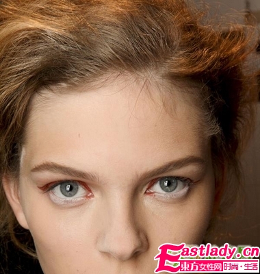 驚艷 暖橙色貓眼妝