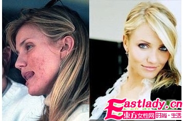 歐美女星神奇化妝術(shù) 堪比微整形