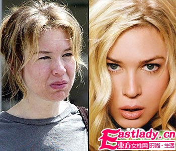 歐美女星神奇化妝術(shù) 堪比微整形