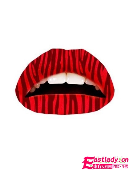 嘴唇紋身紙 用貼的唇膏