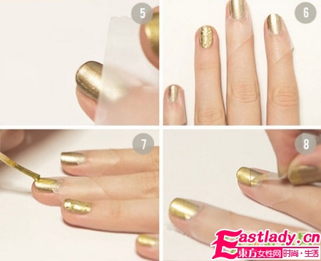 超酷混合金屬色美甲怎么做
