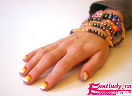 教你DIY條紋玉米糖美甲