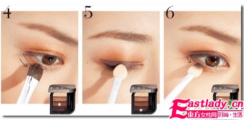 棕色眼影畫(huà)出溫柔大眼睛