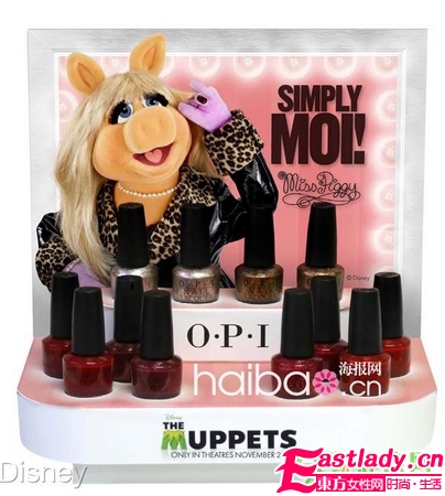 《木偶總動員》指甲油 Miss Piggy雙手閃亮