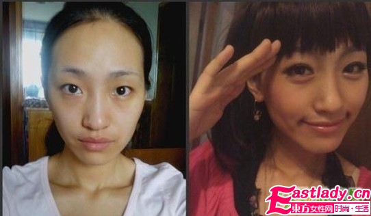 網(wǎng)絡(luò)美女化妝前后的驚悚照