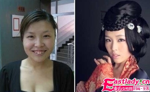 網(wǎng)絡(luò)美女化妝前后的驚悚照