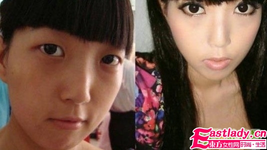 網(wǎng)絡美女化妝前后的驚悚照