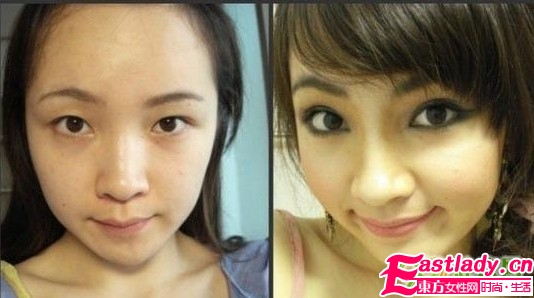 網(wǎng)絡(luò)美女化妝前后的驚悚照