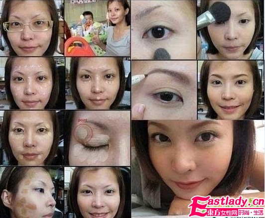 網(wǎng)絡(luò)美女化妝前后的驚悚照