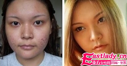 網絡美女化妝前后的驚悚照