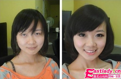 網絡美女化妝前后的驚悚照