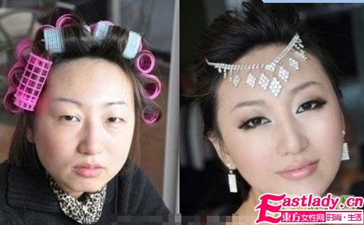 網(wǎng)絡美女化妝前后的驚悚照