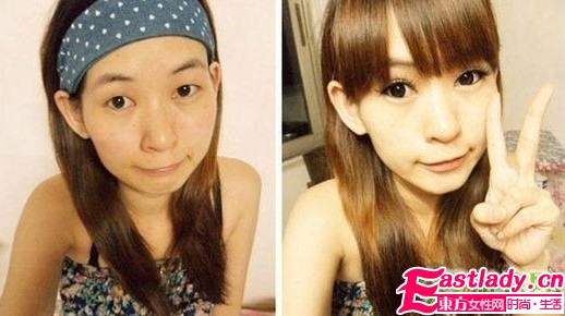 網(wǎng)絡(luò)美女化妝前后的驚悚照