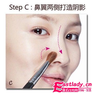 彩妝技巧快速矯正 塌鼻梁