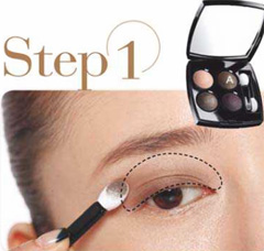 棕色眼妝打造明暗有致的立體妝容