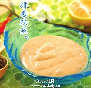 自制金銀花排毒祛痘面膜