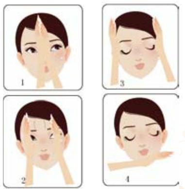 一分鐘面部按摩 消除前額皺紋