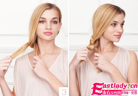 超簡單打結(jié)發(fā)髻 靜電也不怕