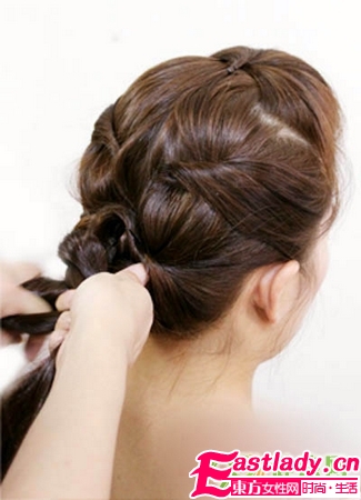 韓式花苞魚骨辮編法圖解