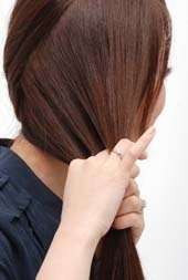 超時(shí)尚的麻花辮盤發(fā)