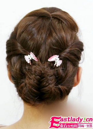 韓式花苞魚骨辮編法圖解