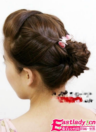 韓式花苞魚骨辮編法圖解