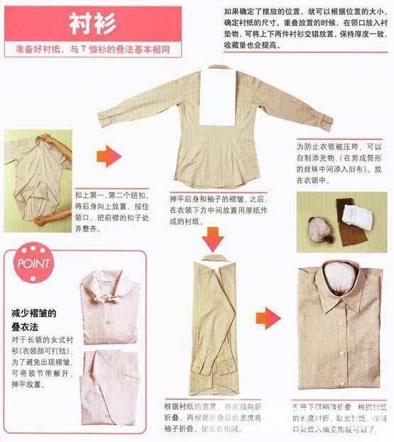 分享各類衣服的疊法 女孩們快get