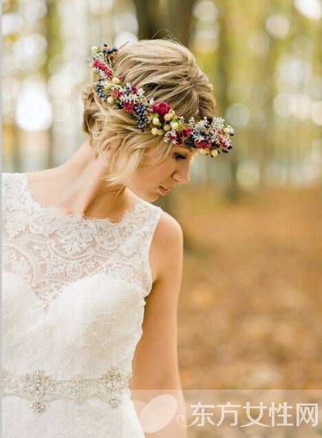 短發(fā)新娘造型也很美 不信你瞧瞧