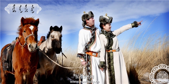 蒙古族婚紗照感受質(zhì)樸的愛(ài)情